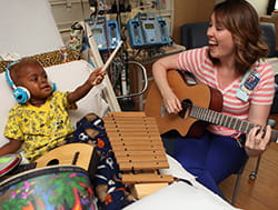Ukulele donation provides happiness for patients.